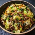Chinese Ground Beef and Cabbage Stir Fry Recipe