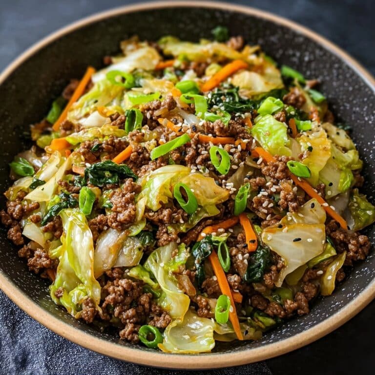 Chinese Ground Beef and Cabbage Stir Fry Recipe