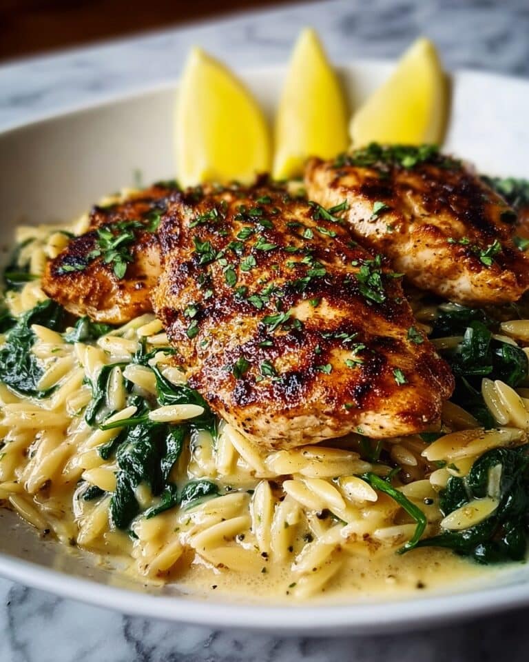 Lemon Chicken Orzo with Greens Recipe