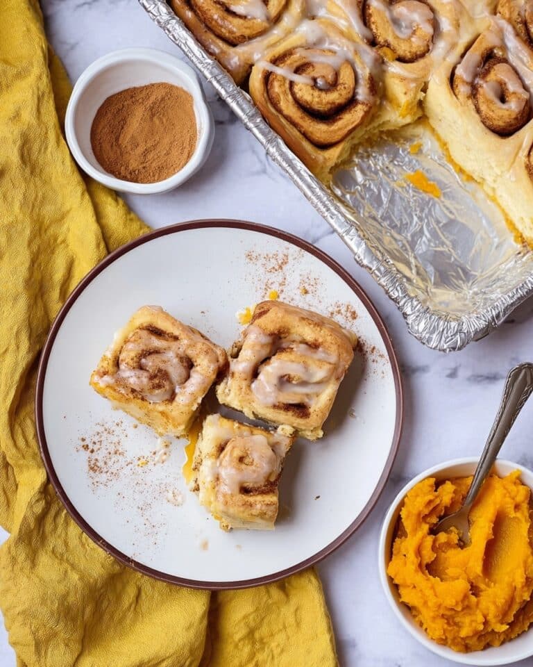 Pumpkin Spice Cinnamon Rolls with Creamy Frosting Recipe