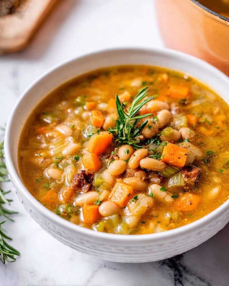 Creamy White Bean Soup with Sun-Dried Tomatoes and Rosemary Recipe