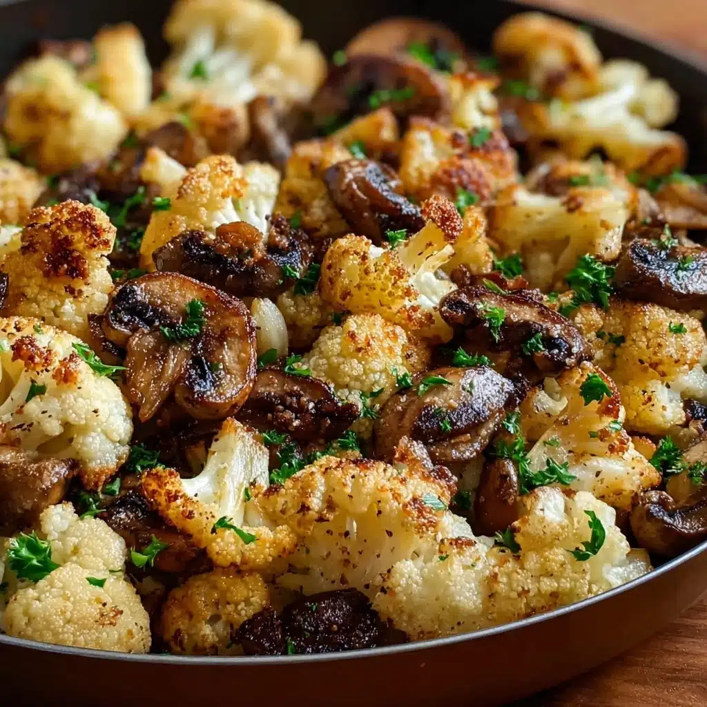 Garlic Cauliflower Mushroom Skillet Recipe - Recipe Image