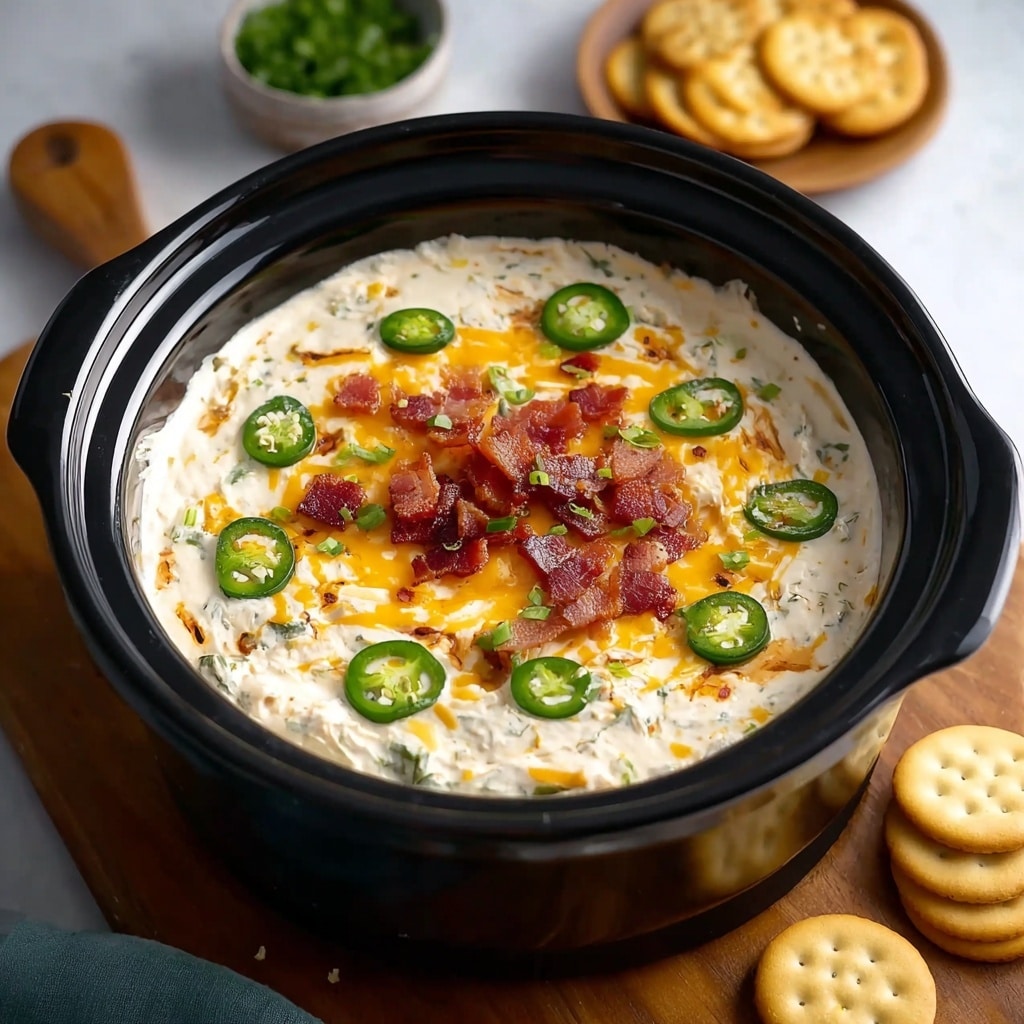 Cheesy Garlic Jalapeño Cream Cheese Dip Recipe - Recipe Image