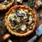 Mushroom, Shallot and Herbed Goat Cheese Tarts Recipe