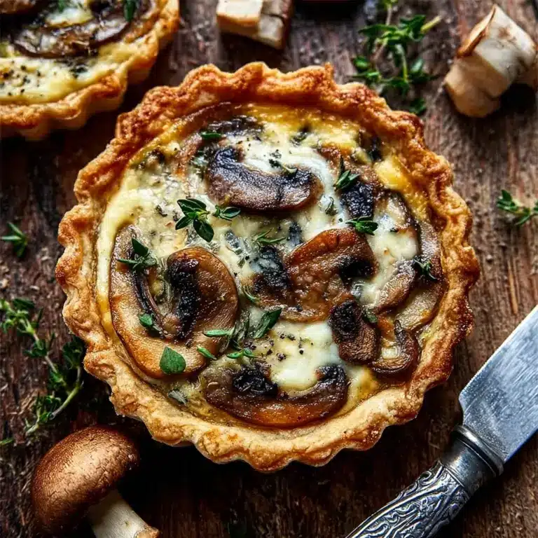 Mushroom, Shallot and Herbed Goat Cheese Tarts Recipe