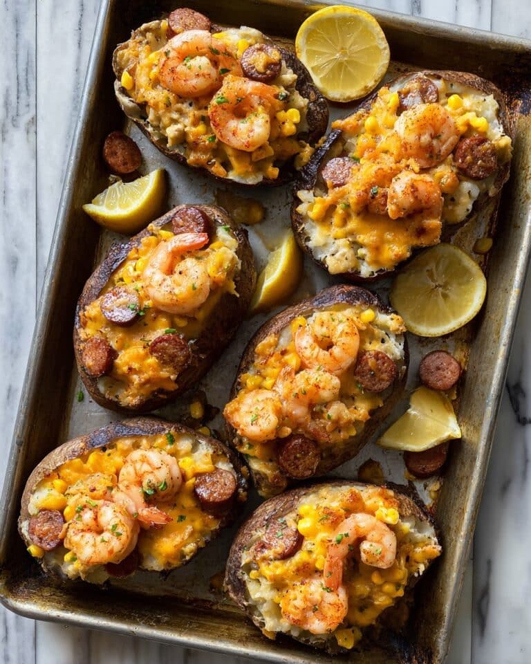 Shrimp Boil Twice Baked Potatoes Recipe