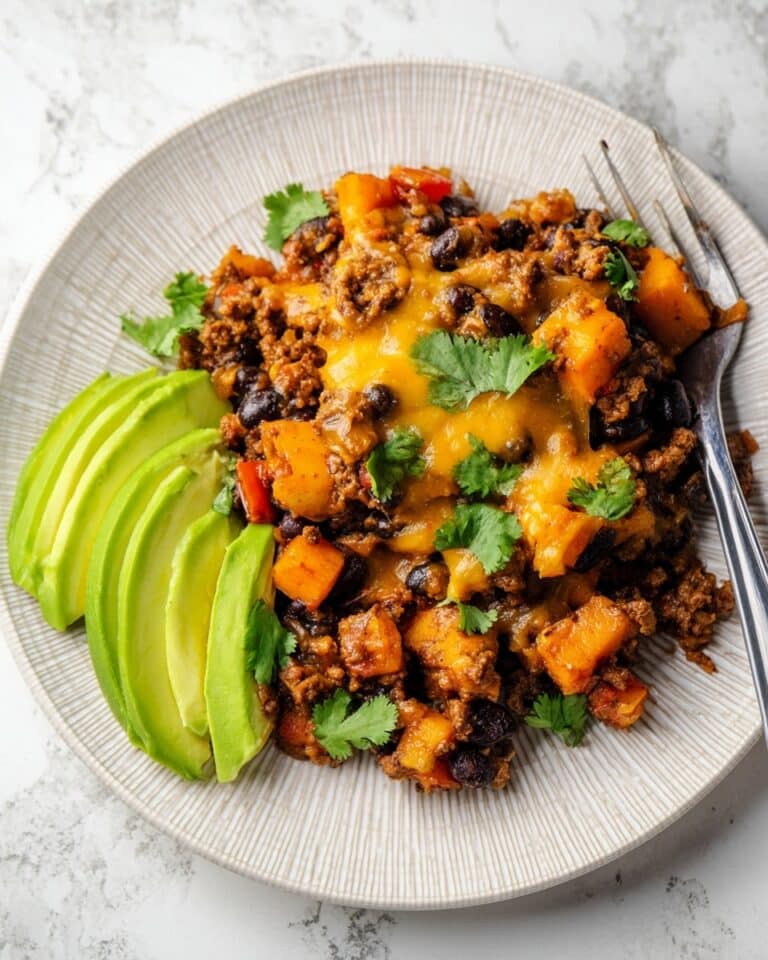 Southwestern Ground Beef Sweet Potato Skillet Recipe