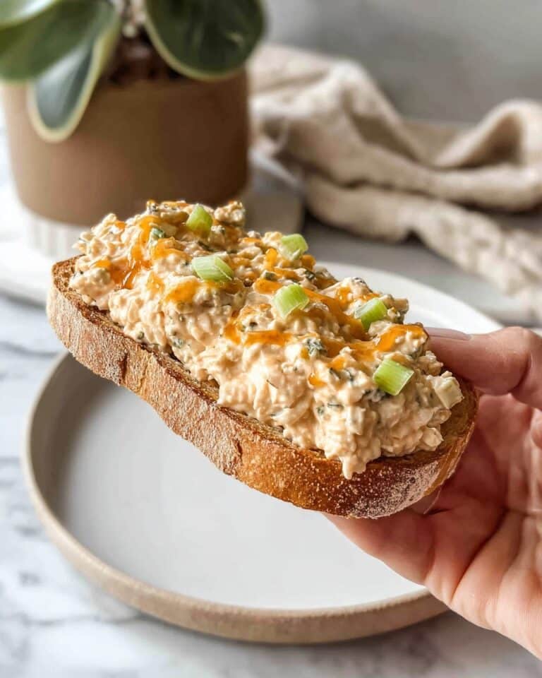 Buffalo Tuna Salad with Cottage Cheese and Fresh Veggies Recipe