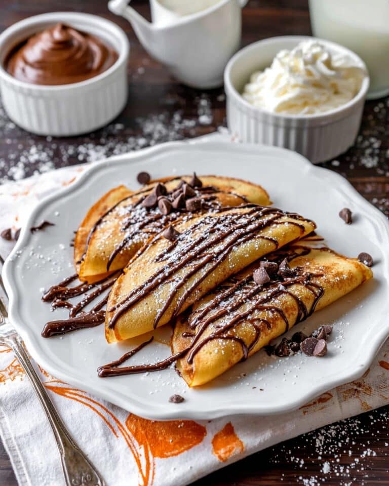Pumpkin Crepes with Nutella and Berries Recipe