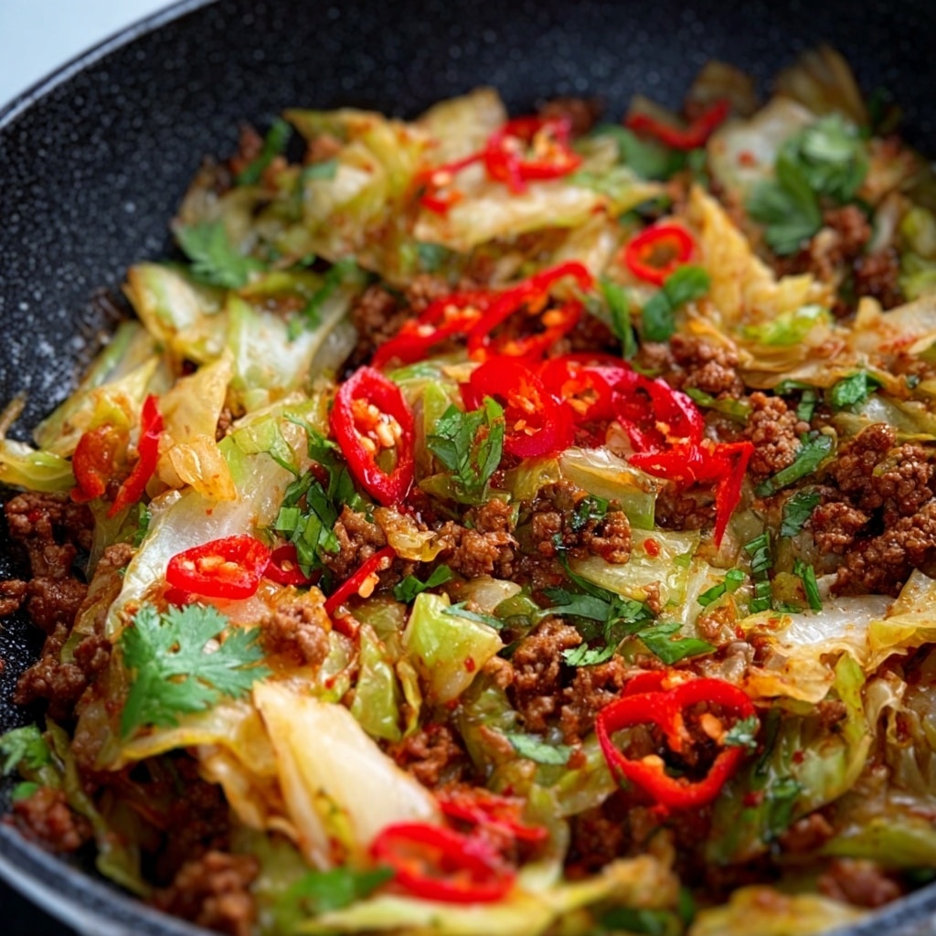 Chinese Ground Beef and Cabbage Stir Fry Recipe - Recipe Image