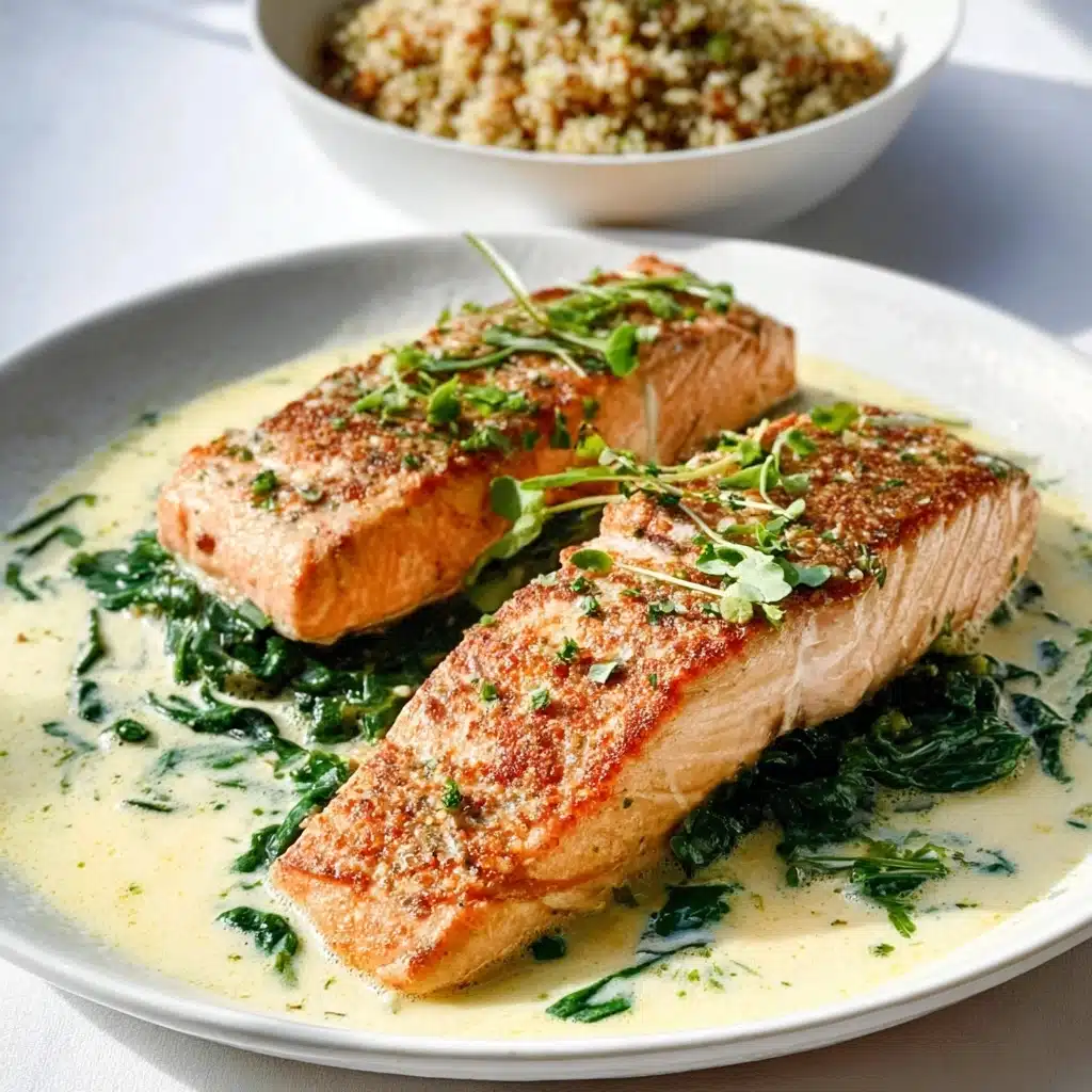 Salmon with Lemon Cream Sauce Recipe - Recipe Image