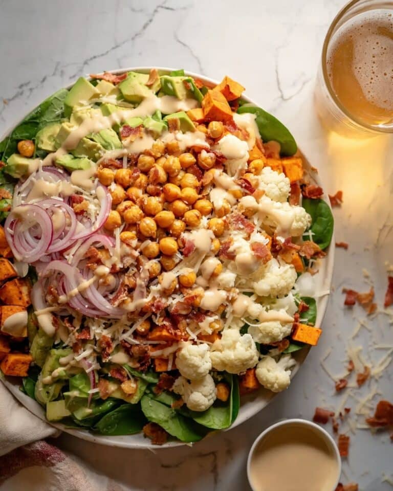 Roasted Cauliflower Salad with Chickpeas and Lemon Tahini Dressing Recipe