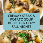 1 lb steak (sirloin or rib-eye), cubed Recipe