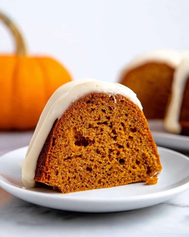 Pumpkin Bundt Cake with Cream Cheese and Maple Glazes Recipe
