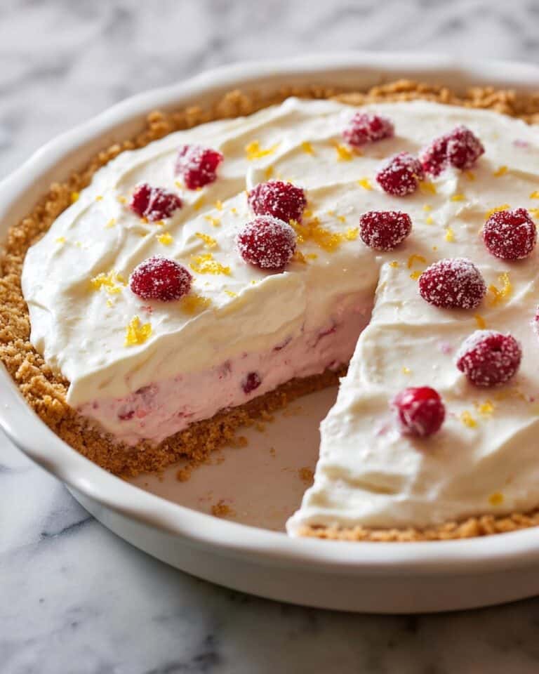 No Bake Cranberry Orange Cream Pie Recipe