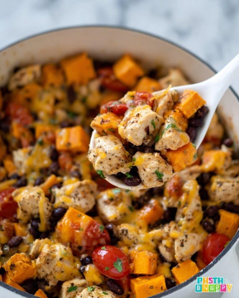 Mexican-Style Chicken, Sweet Potato, and Black Bean Skillet Recipe