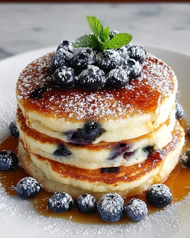 Lemon Blueberry Ricotta Pancakes Recipe
