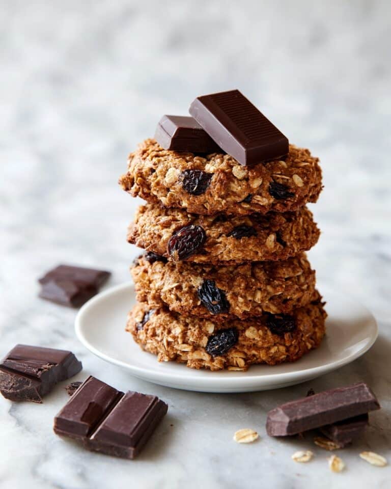 Healthy Banana Oat Cookies with Chocolate and Nuts Recipe