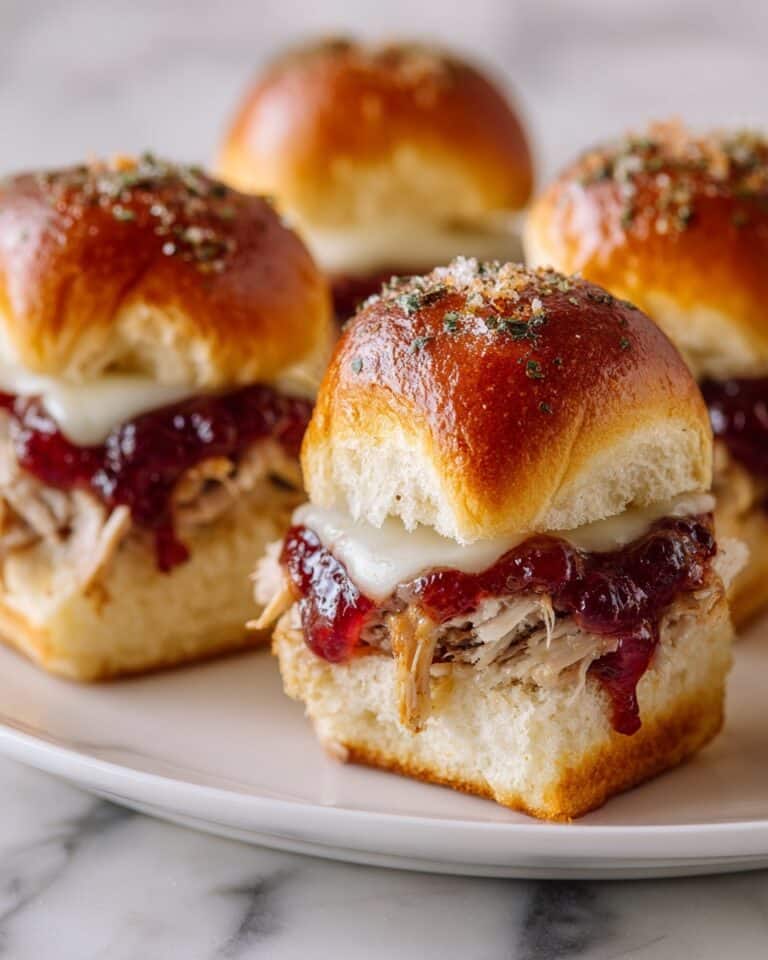 Thanksgiving Leftover Turkey Cranberry Sliders Recipe