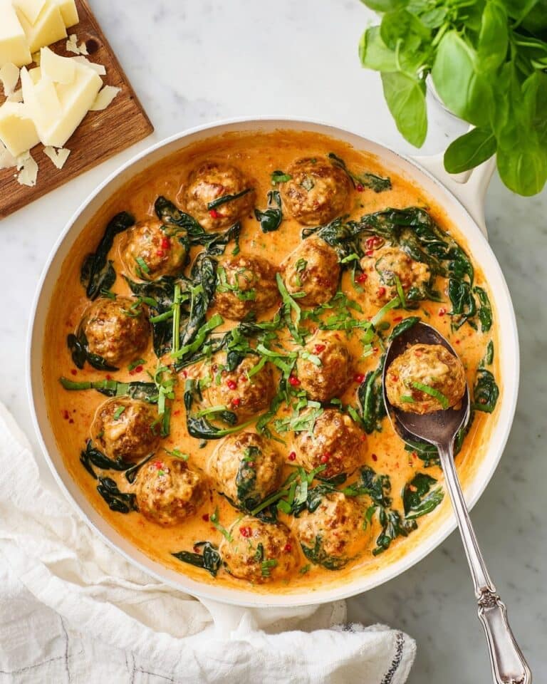 Creamy Tuscan Chicken Meatballs Recipe
