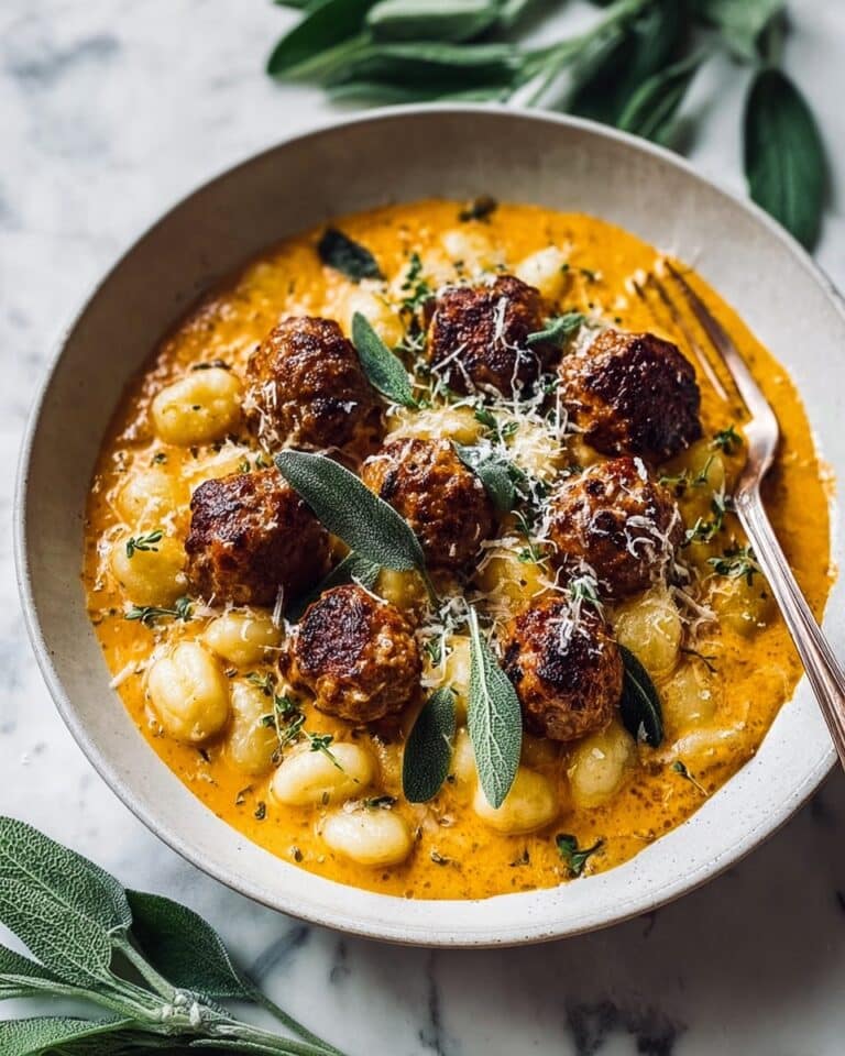 Meatballs with Pumpkin Sage Sauce Recipe