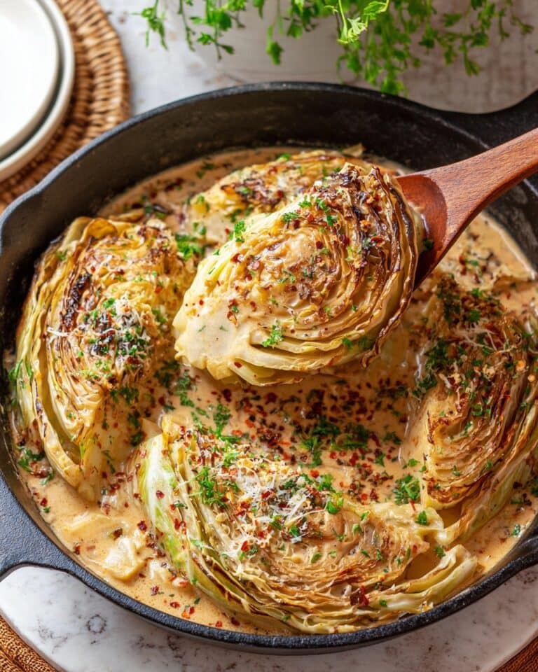 Cabbage with Creamy Tuscan Sauce Recipe