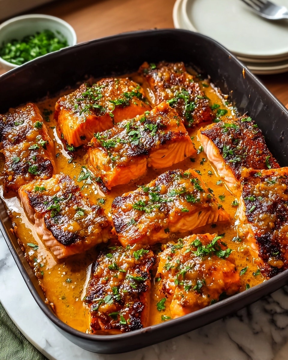 The image shows a black cast iron skillet filled with about three layers of shiny, golden-brown grilled chicken pieces, each with some charred edges and a glossy glaze. The chicken is sprinkled with small green chopped herbs, and a lemon wedge is placed on the right side of the skillet. Around the skillet, there is a small white bowl with chopped green herbs and a partially visible white bowl with white rice and chicken in the top left corner. The background is a white marbled texture, with a beige cloth napkin partly visible in the bottom left corner. photo taken with an iphone --ar 4:5 --v 7