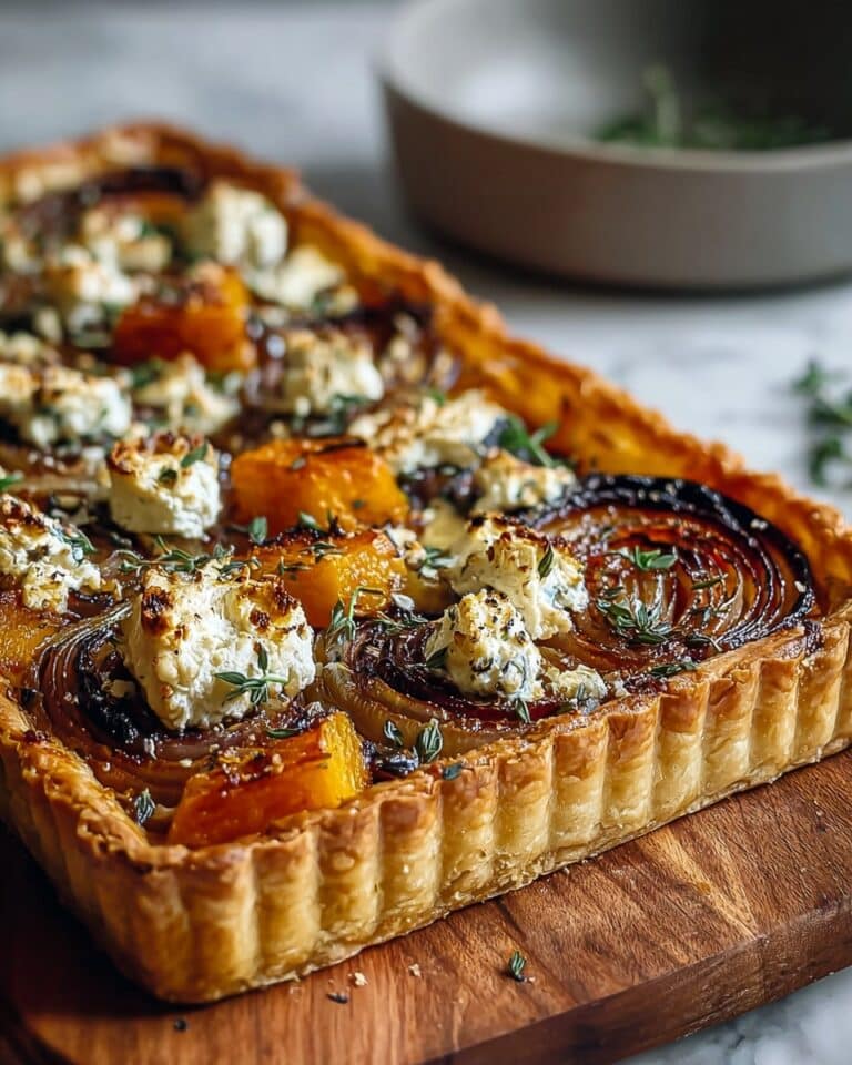 Caramelized Onion Butternut Squash Tart Recipe