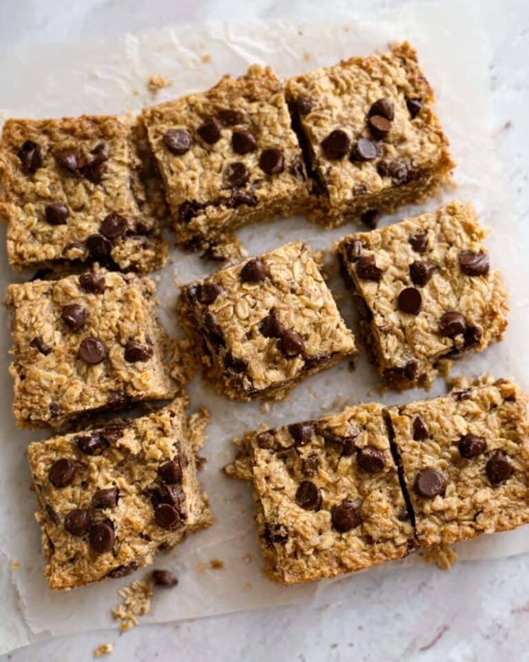Chocolate Chip Peanut Butter Oatmeal Bars Recipe