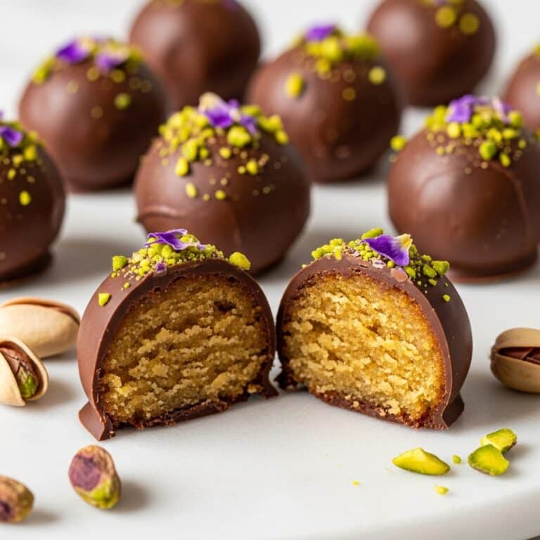 Dubai Chocolate Balls with Pistachios Recipe