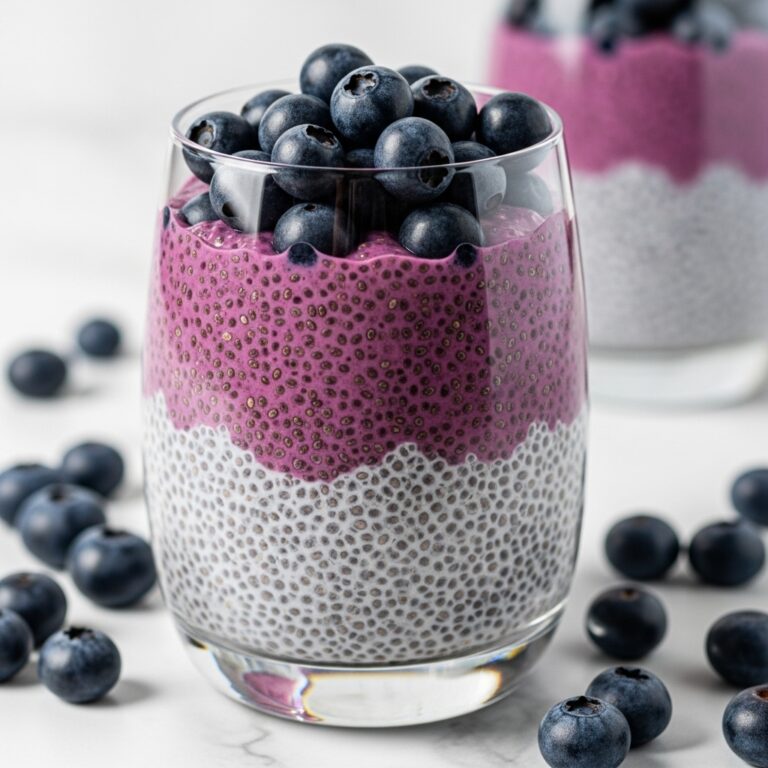 Vegan Blueberry Chia Seed Pudding with Almond Milk Recipe