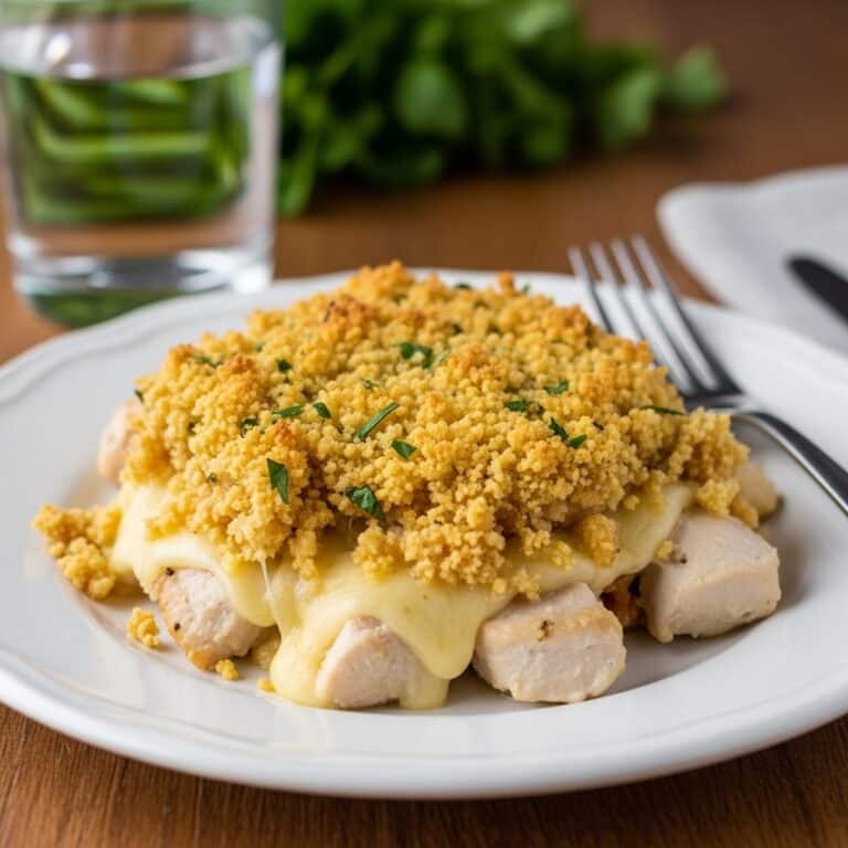 Crockpot Chicken and Stuffing with Cheese Recipe