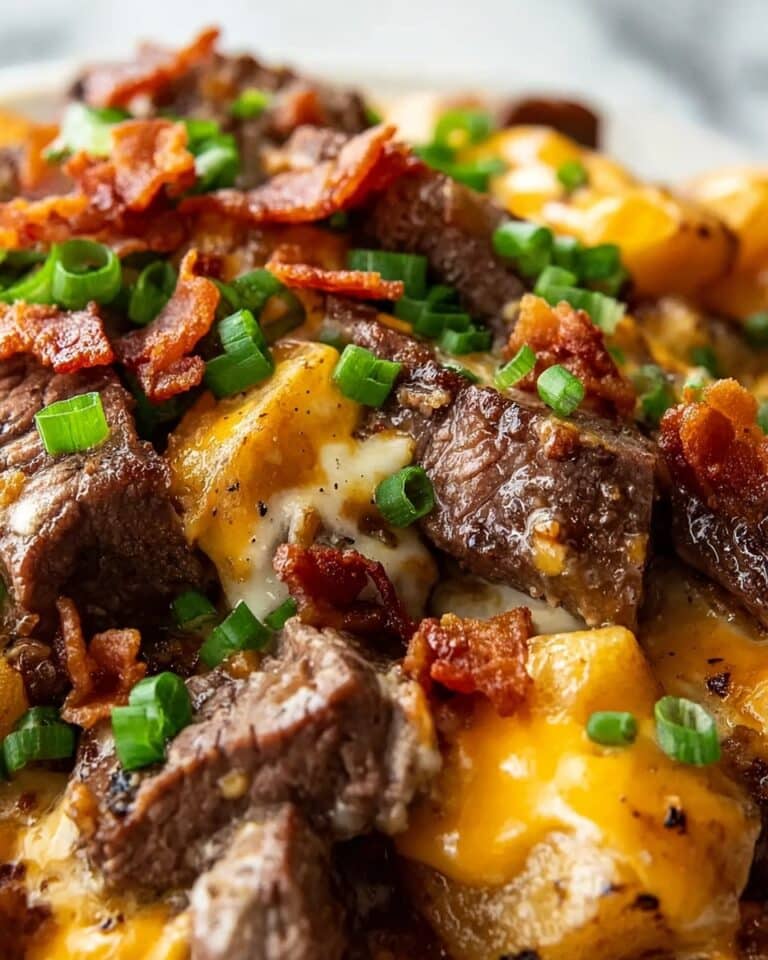 Loaded Steak and Potato Bake Recipe