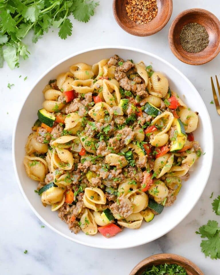 Dairy-Free Creamy Beef & Veggie Pasta Recipe