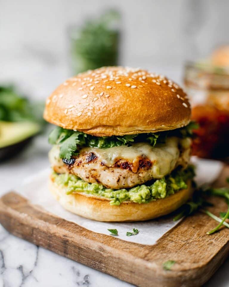 Stuffed Southwest Turkey Burgers with Pepper Jack & Guacamole Recipe