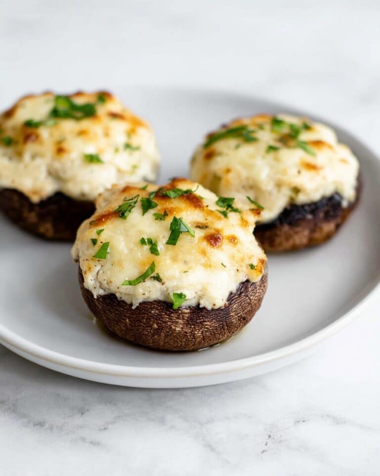 Stuffed Portobello Mushrooms with Cream Cheese and Parmesan Recipe