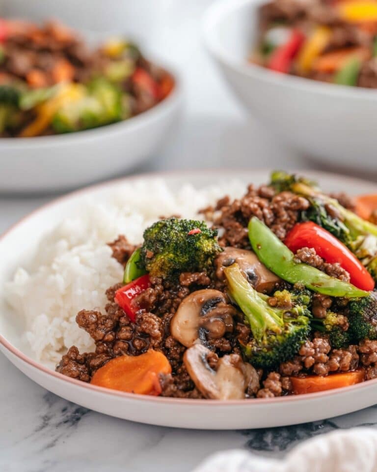 Ground Beef Stir Fry with Vegetables and Savory Soy Sauce Recipe