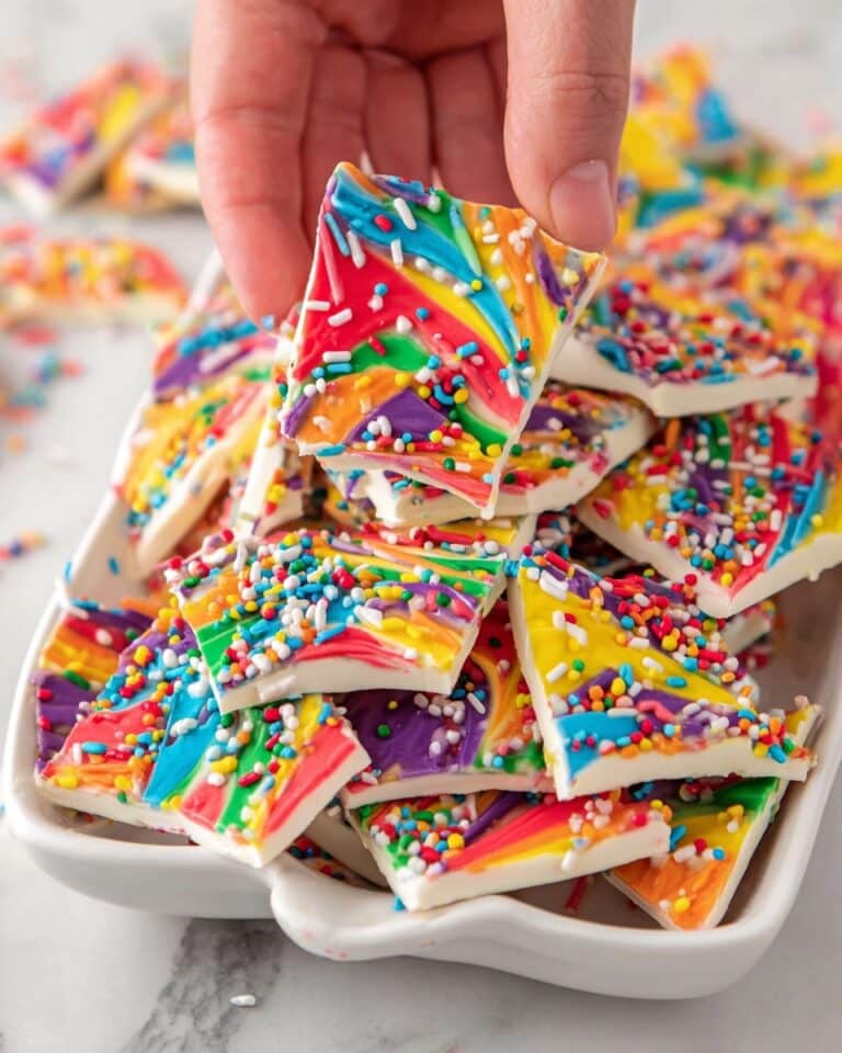 Easy Rainbow Candy Bark Recipe