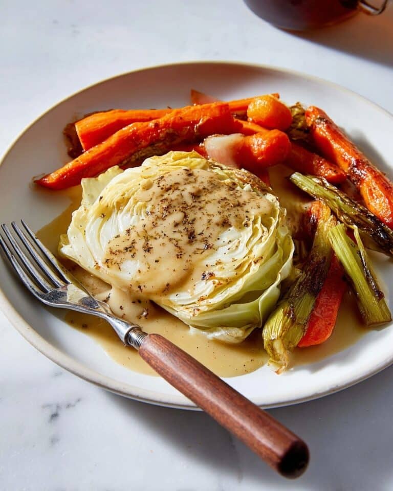 Whole Roasted Cabbage with Herb Gravy Recipe