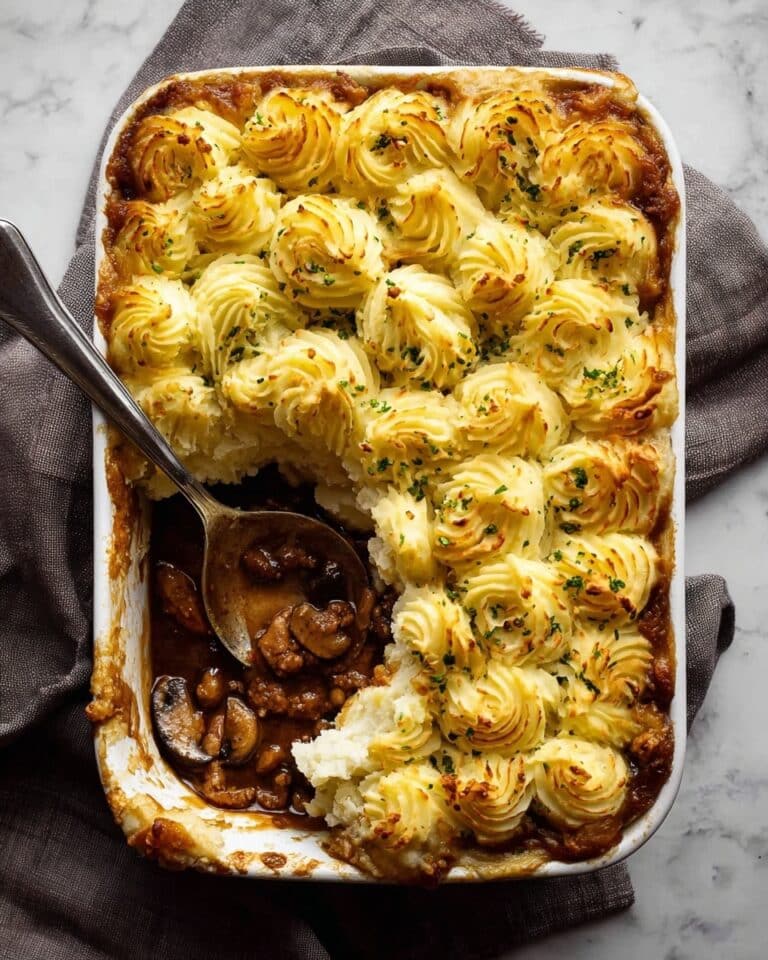 Chicken Mushroom Pie with Duchess Potato Lid Recipe