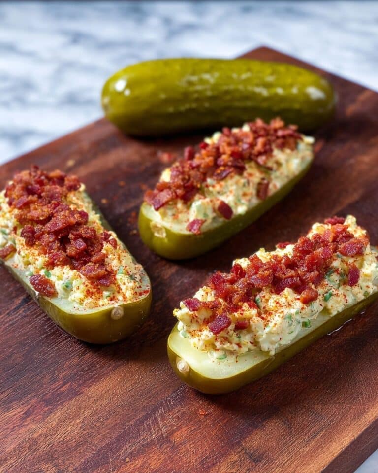 Deviled Egg Pickle Boats Recipe